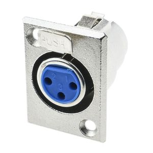 Conector XLR3 3-pin hembra metálico para chapa
