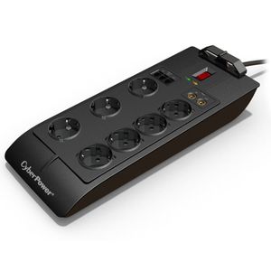 Regleta con protección avanzada CyberPower de 7 tomas schuko