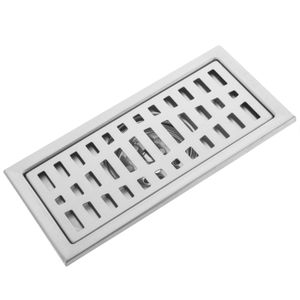 Sumidero 20x10cm con rejilla extraíble de acero inoxidable mate