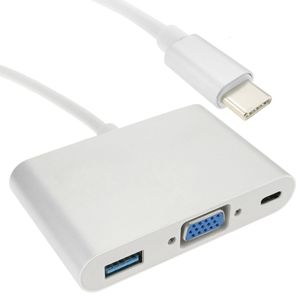 Conversor de USB 3.1 tipo C a VGA y USB-C y USB-A