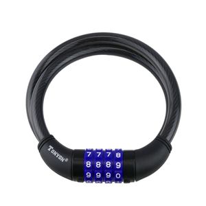 Cable antirrobo de acero con candado para bicicleta 12x800mm combinación