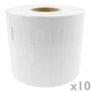 Rollo bobina de 1500 etiquetas adhesivas compatibles con Dymo 11351 Dumbell 54x11mm 10-pack