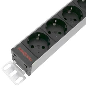 Regleta de enchufes rack 10" con 4 schuko de RackMatic