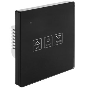 Interruptor inteligente táctil regulable en color negro compatible con Google Home, Alexa y IFTTT