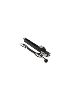 Regleta rack 19"; 6 X Schuko con magnetotérmico y protección Lapara Networking