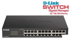 Switch Gigabit D-Link EasySmart 802.1QoS VLAN con soporte 19" y gestión
