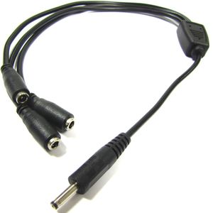 Cable multiplicador de alimentación de 3 DC-jack hembra de 3,5mm