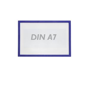 Etiqueta magnética con marco azul con imán letrero de 115x81 mm