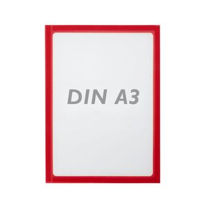 Marco magnético flexible rojo A3 para letreros con imán
