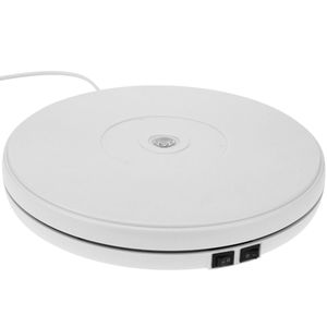 Base giratoria eléctrica 25cm blanco plataforma rotatoria con iluminación LED