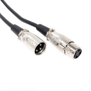 Cable de audio micrófono XLR 3-pin macho a hembra de 2m