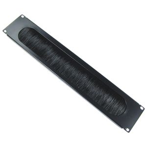 Panel pasacables guíacables para armario rack 19" 2U con cepillo para gestión de cables