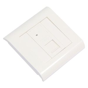 Caja de pared o canaleta de 80x80 con 1 RJ45 UTP Cat.5e 568B