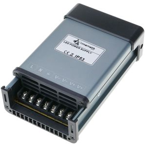 Fuente de alimentación plana de superficie. Transformador eléctrico industrial 12VDC 20.8A. Tamaño 95 x 173 x 50 mm